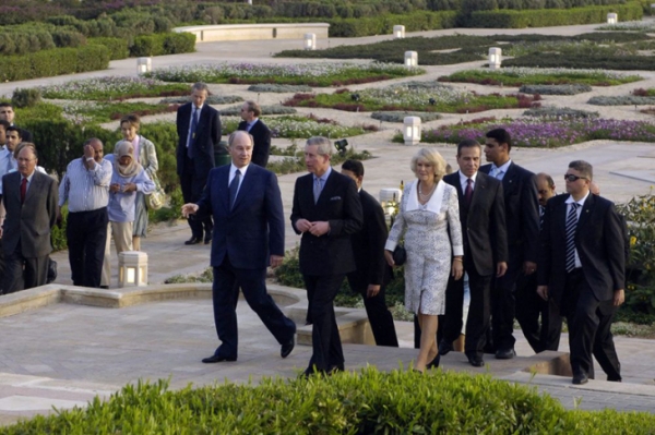 Hazar Imam with Prince Charles in Al-Azhar Park